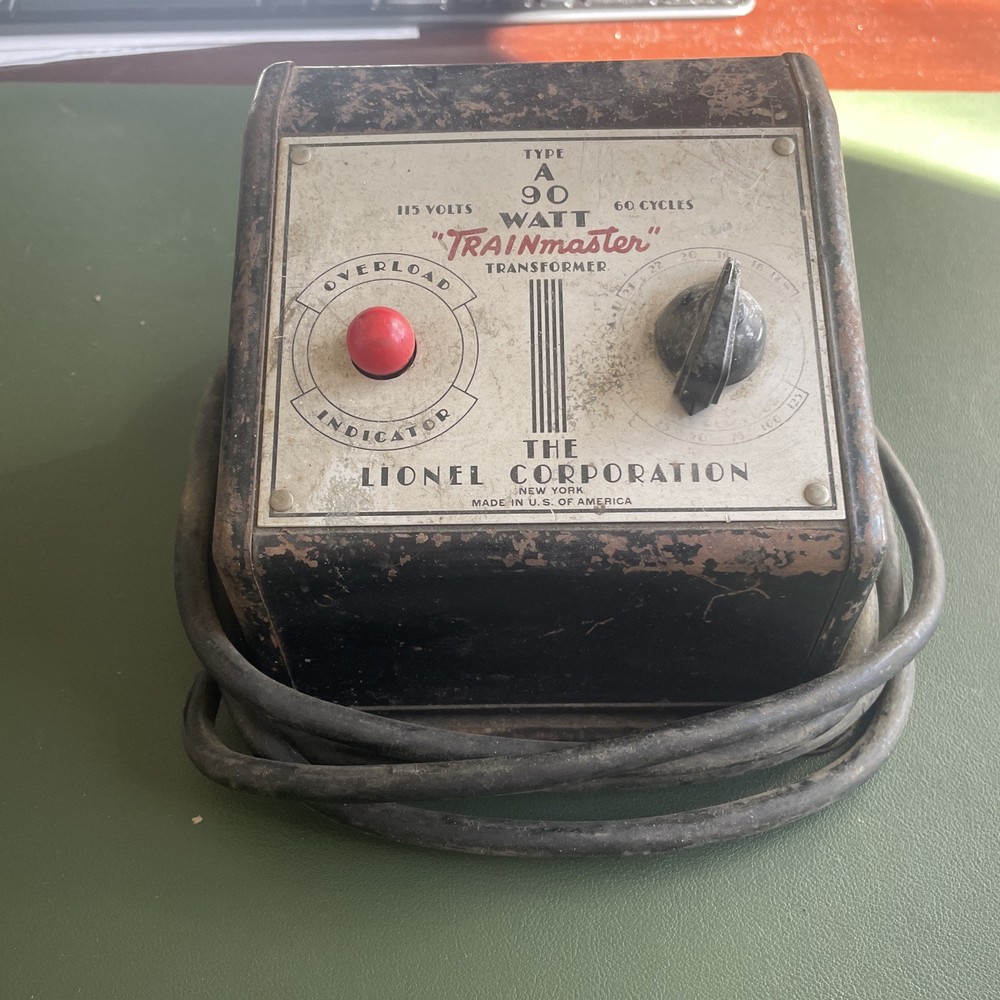 Lionel Type A 90 Watt 115 V "Trainmaster" Transformer Type A. O27 - Untested