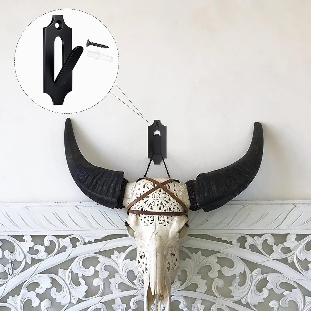 4 Pcs Deer Skull Hanger Bracket Wall Mount Kit