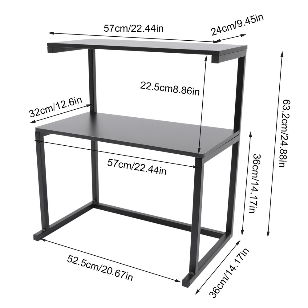 3-Tier Table Storage Shelf Desktop Organizer Display Rack Desk Printer Holder