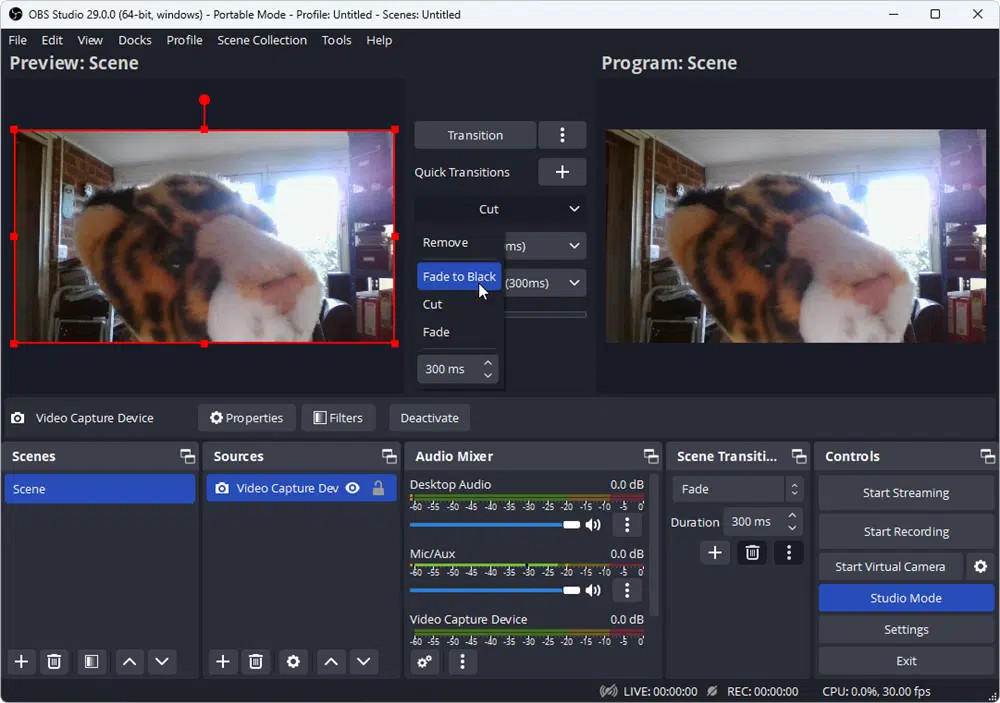 Latest Release OBS Studio Video Recording Editing Streaming App Windows on DVD