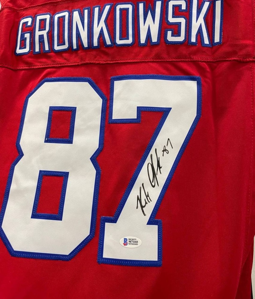 ROB GRONKOWSKI Red Signed Jersey Autographed Beckett COA