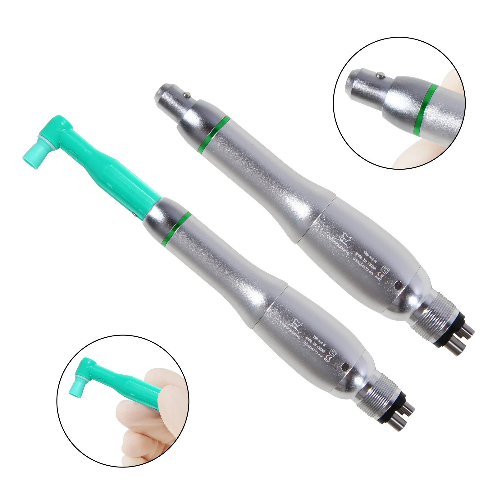 Dental Hygiene Prophy Handpiece Air Motor 4Holes 4:1 Nose Cone 360° Swivel USA