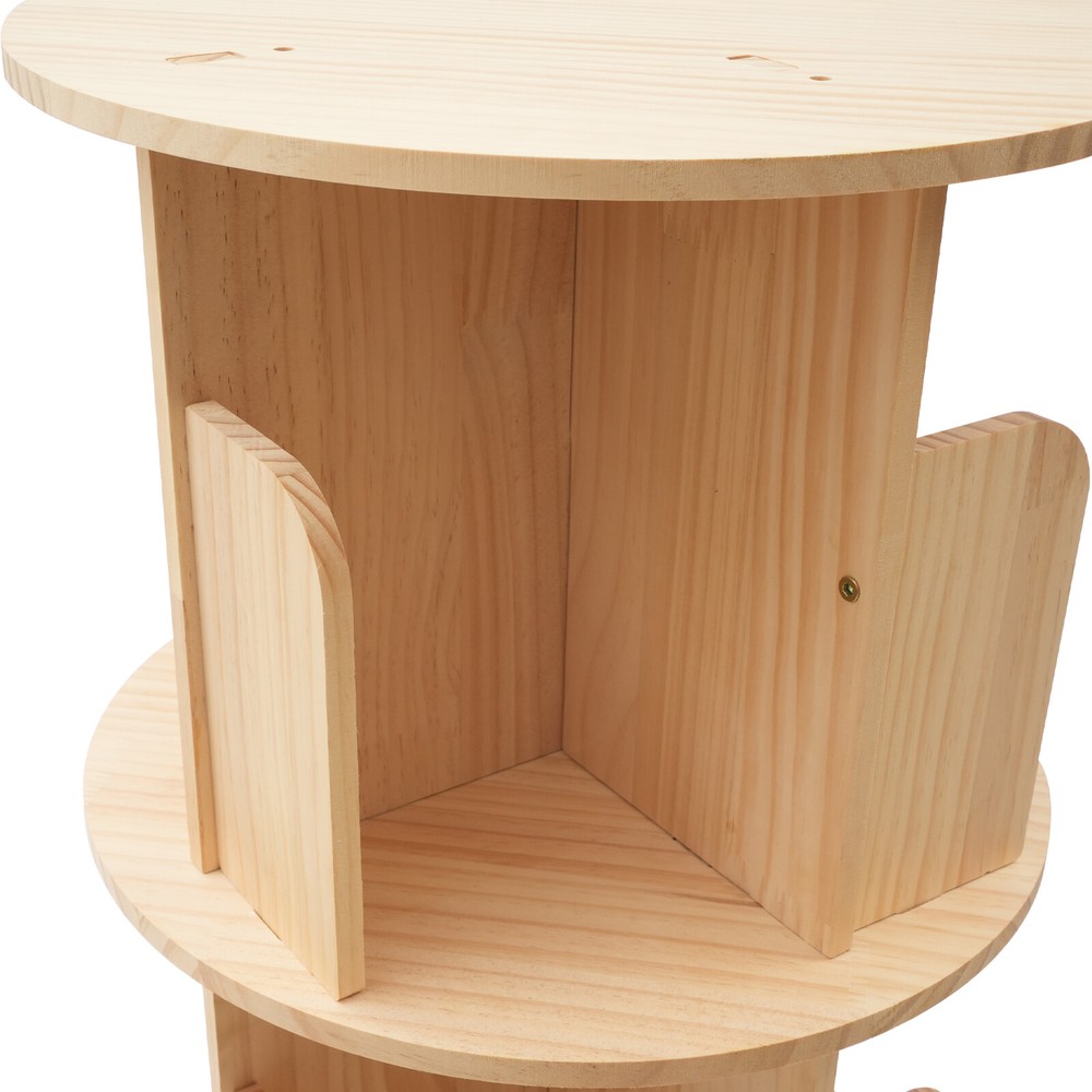 5-Tier Rotating Bookshelf 360 Display Multi-Functional Bookshelf Organizer Shelf