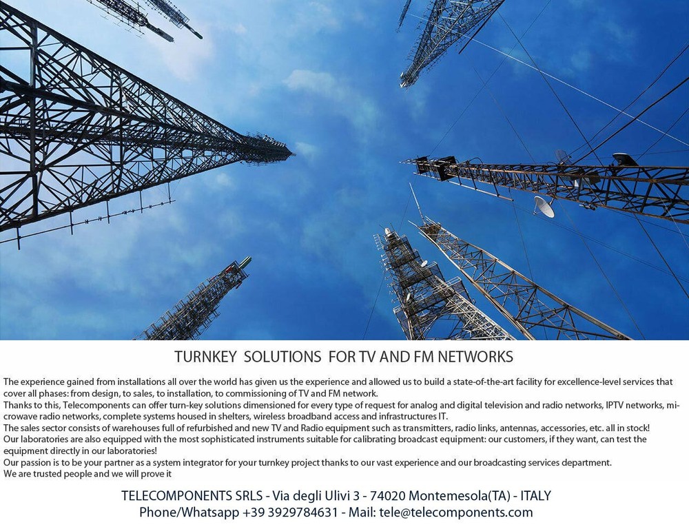 TV UHF 500w Power amplifier Eurotel digital ISDB-T ATSC- DVB-T/T2