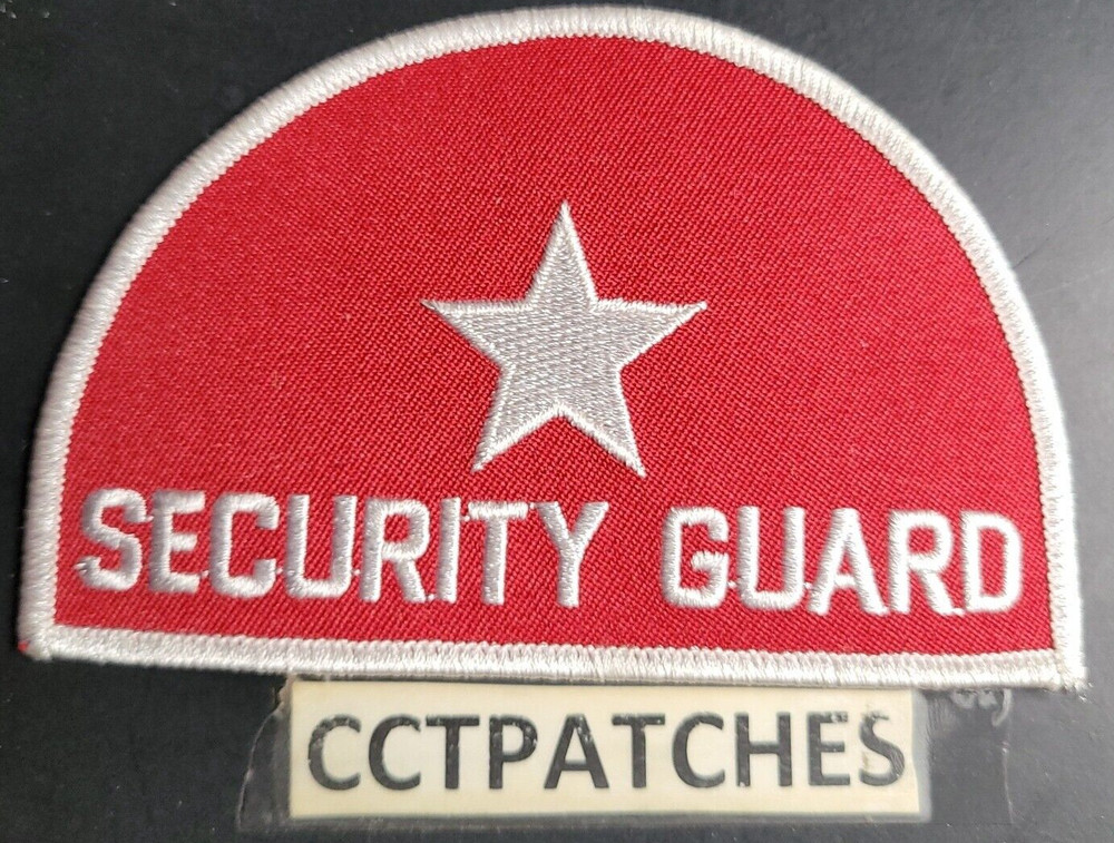 SECURITY GUARD RED/WHITE SHOULDER PATCH