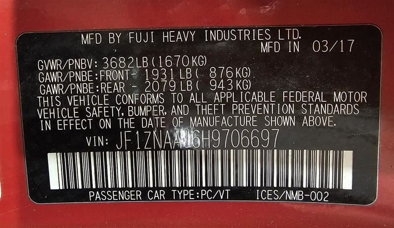 86 2017 Glove Box 594049