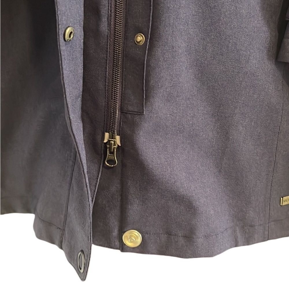 Merrell Opti-shell Navy Blue Front Pockets Snap Zip Closure Coat Size Large