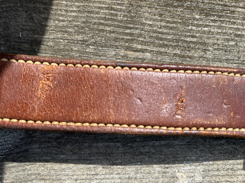 Leather Western Back Cinch With Rollers