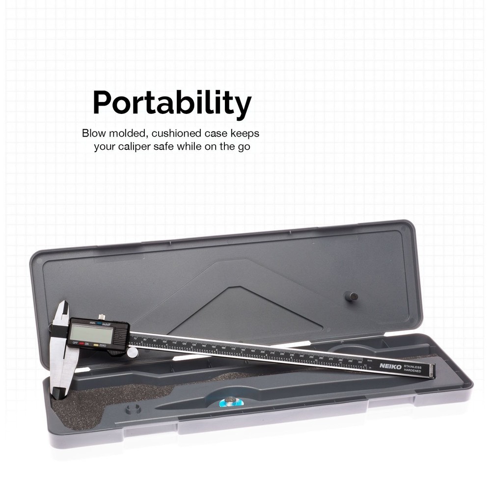 NEIKO 01409A 12” Electronic Digital Caliper | Extra Large Display | 0 - 12