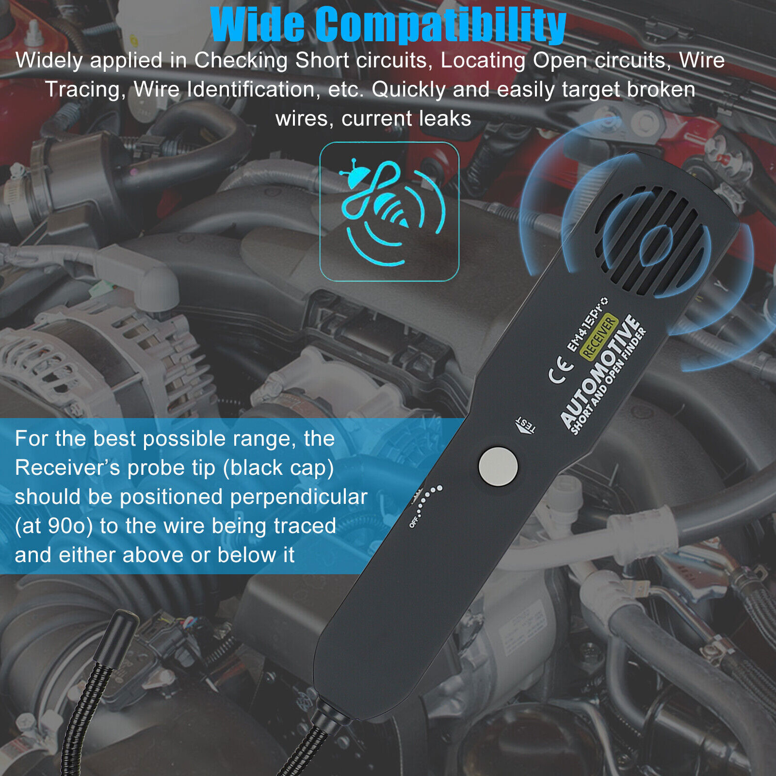 EM415Pro 6-42V Automotive Short Open Finder Circuit Tester Car Wire Tracker Tool