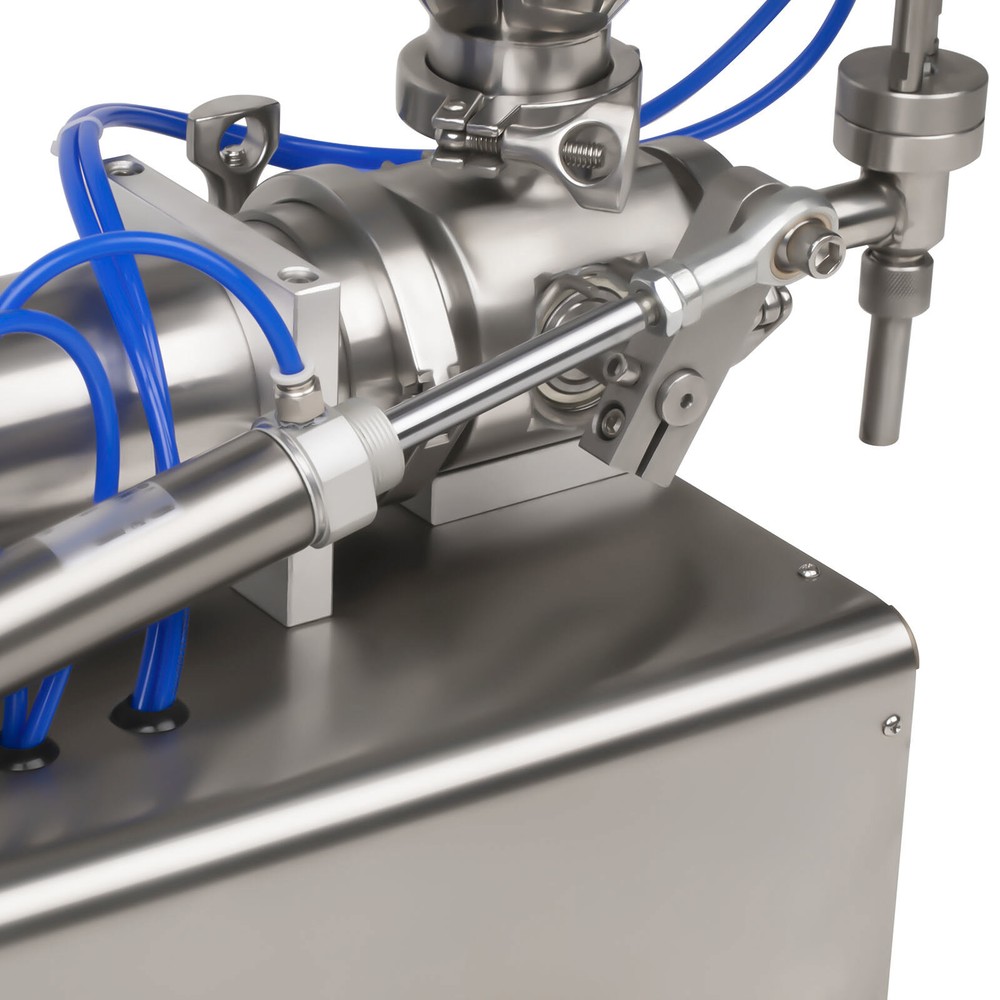 600ml Liquid Paste Filling Machine Pneumatic Bottle Pack Piston Filler & Hopper