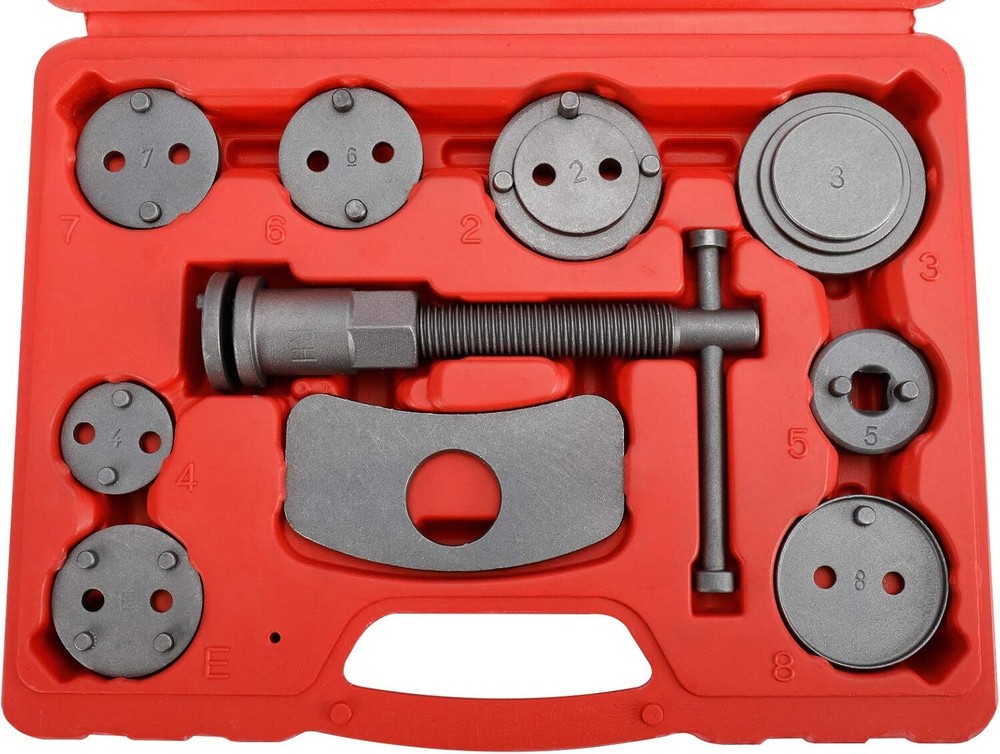 12 Pcs Disc Brake Caliper Tool Wind Back Rewind and Piston Compression Tool Kit