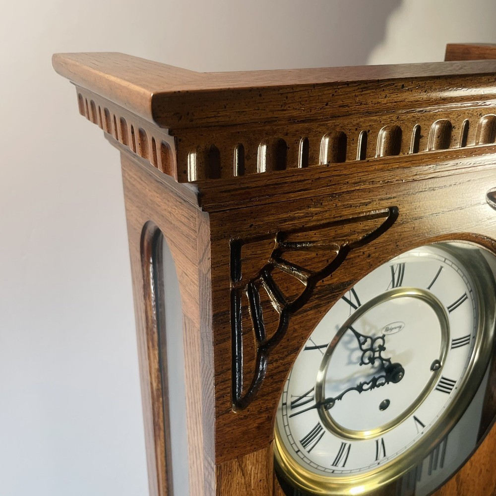 1983 Ridgeway Oak Clock MODEL-765 TRIPLE CHIME DIAL-K8 - Great Condition