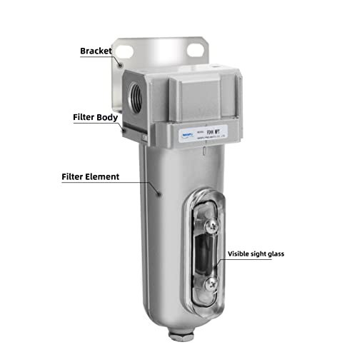 Heavy Duty Compressed Air Desiccant Dryer - Inline Filter, Moisture Trap, Water