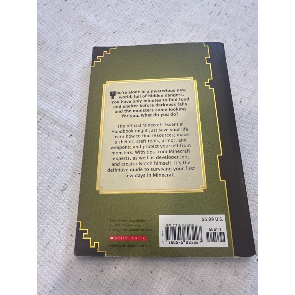 Minecraft Essential Handbook Updated Edition softcover Game Guide