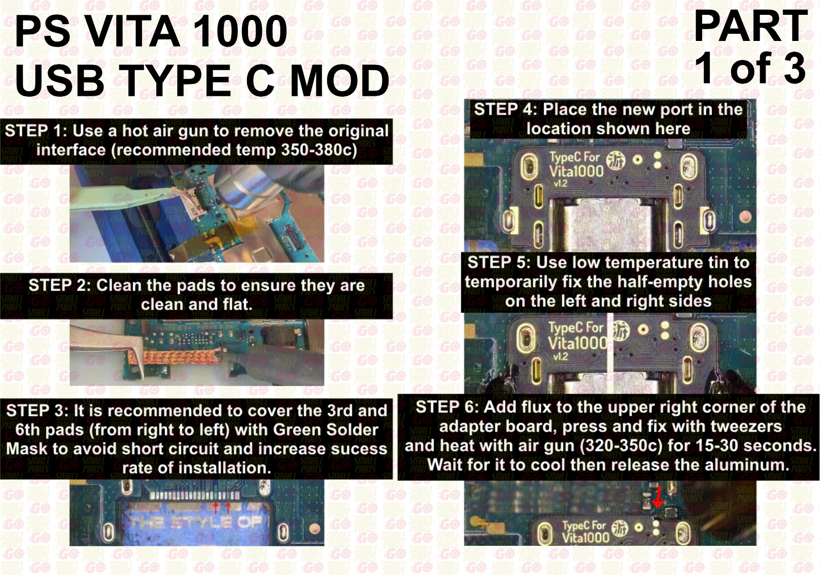 DIY MOD USB Charging Port USB Type-C Charger Connector for PS Vita 1000/2000