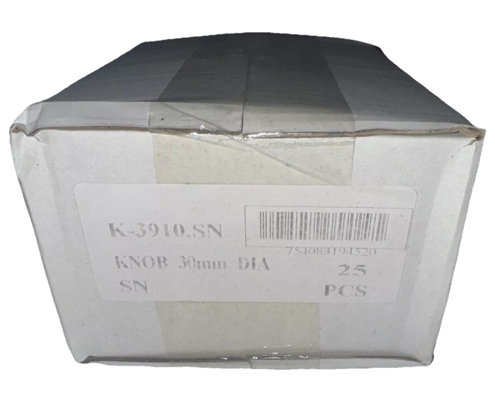 3910-SN Decorative Cabinet Knobs 25 Pk Satin Nickel Elements Hardware Resources