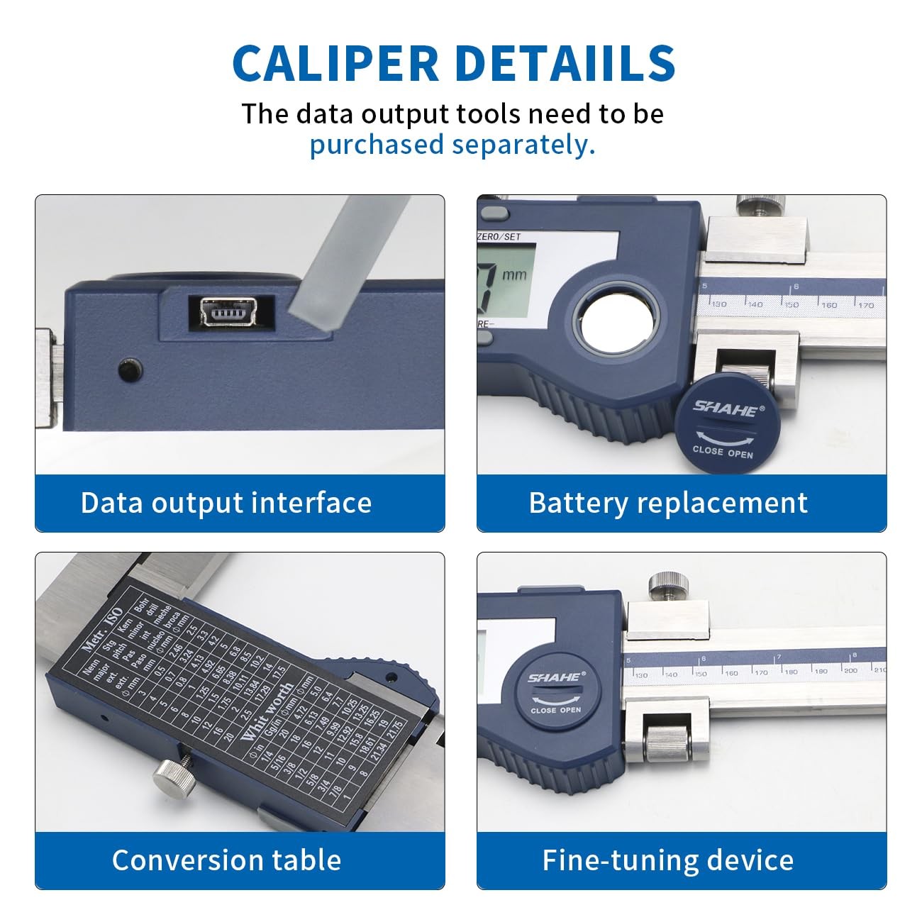 40''1000mm Electronic Digital Caliper Ruler Heavy Duty Long Jaw Digital Caliper