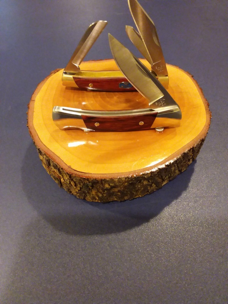 FOLDING KNIFE DISPLAY STAND, SOLID PEAR WOOD