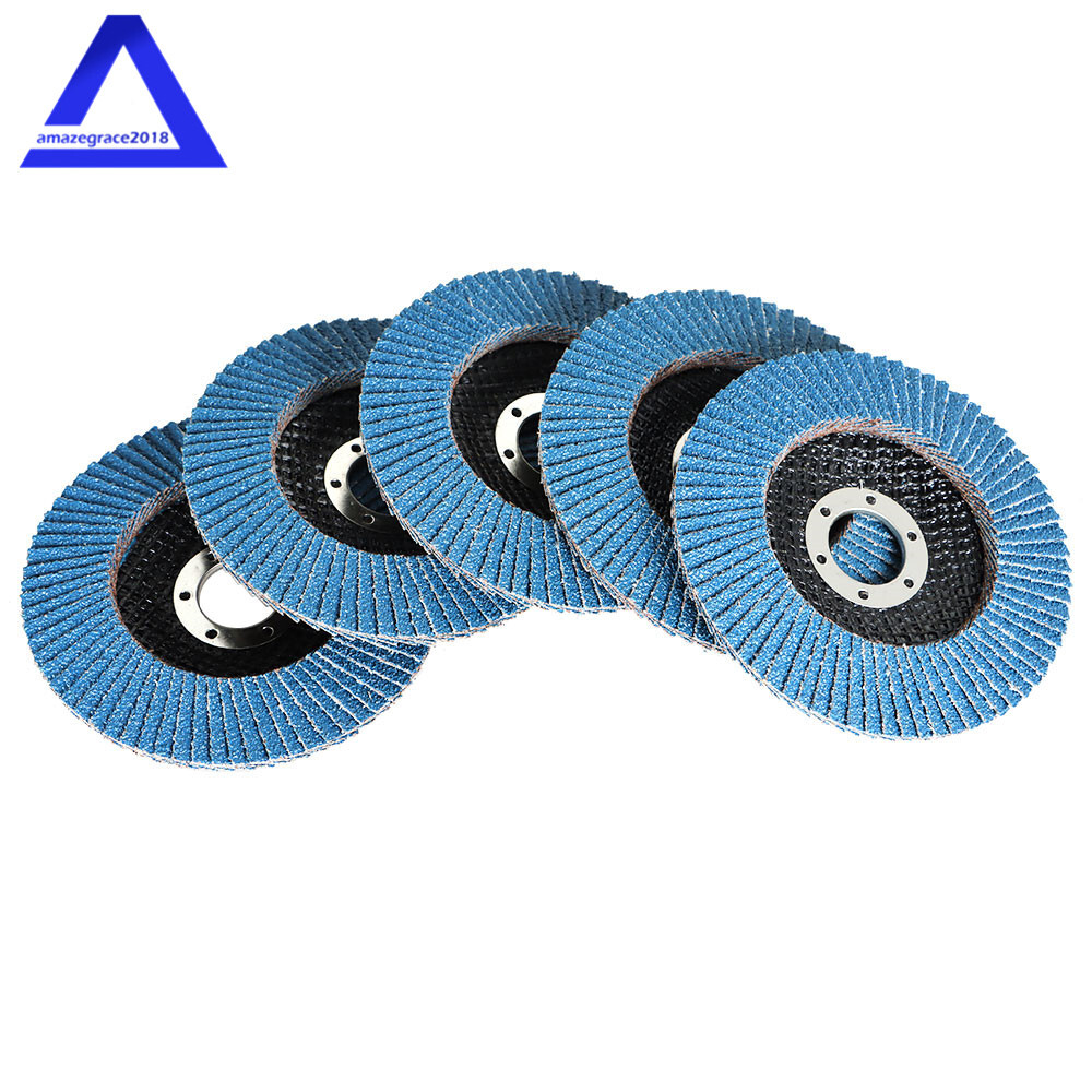 4-1/2" Flap Sanding Disc 40 60 80 120 Grit 4.5 Grinding Wheels for Angle Grinder