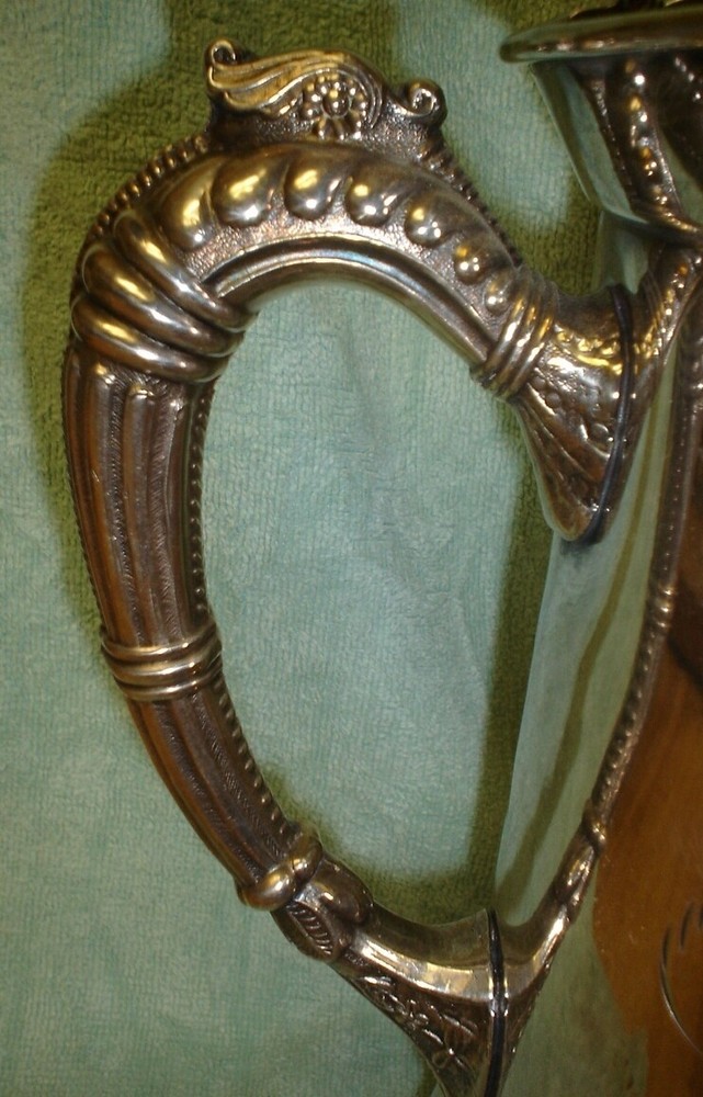 Beautiful Antique Silverplate Ice Water Pitcher