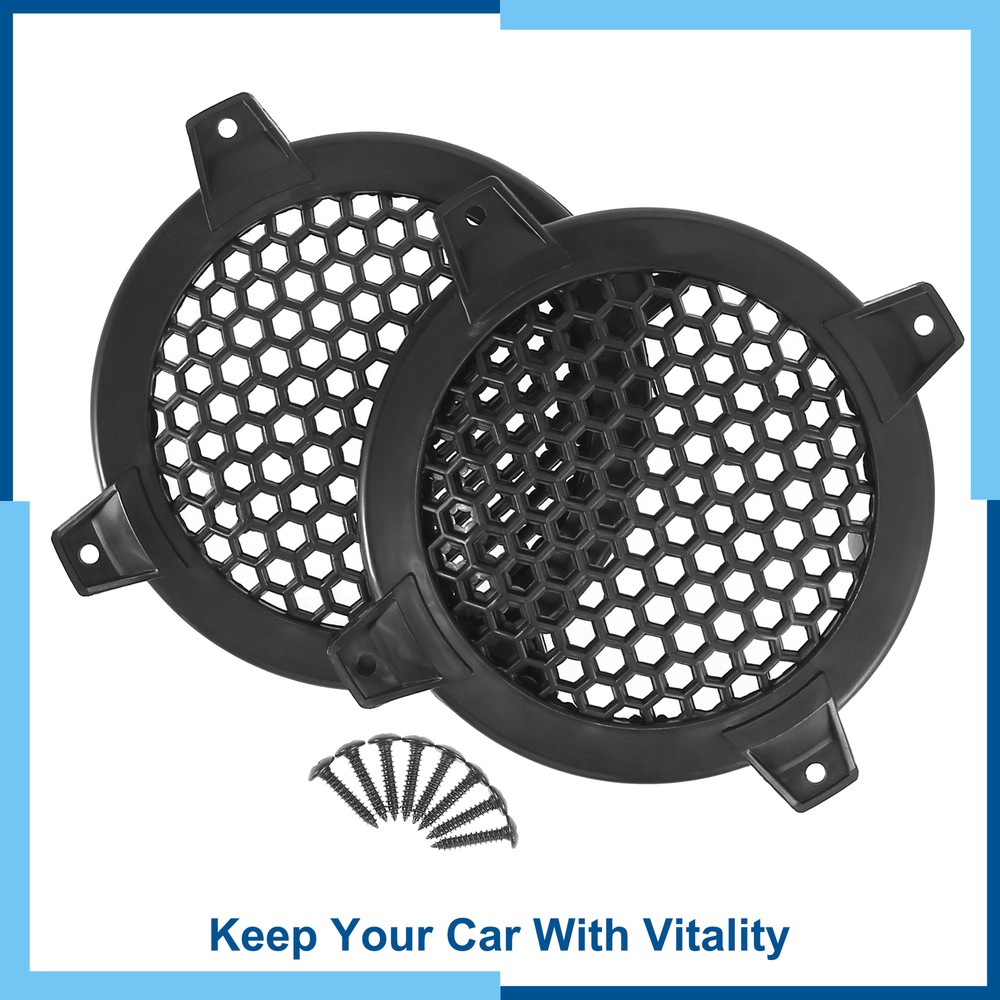 Universal Pack (2) 5.5 Inch Speaker Grills Cover Mesh Guard Protective Case