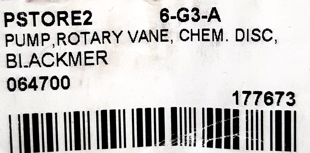 Blackmer 064700 Rotary Vane Pump Disc.