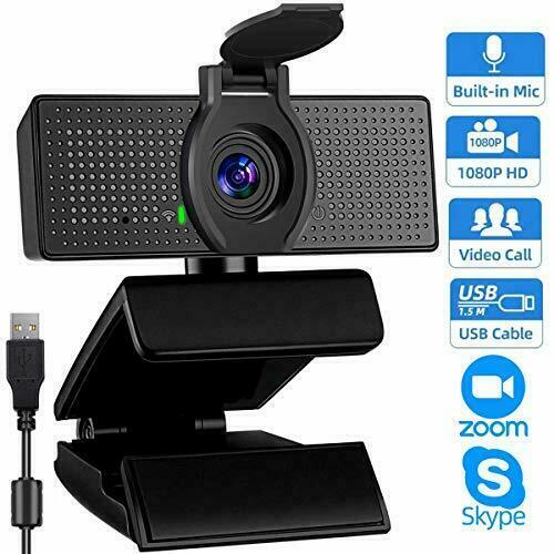 LITEPRO PC Desktop/Laptop WebCam 1080 P Full HD USB W/Microphone