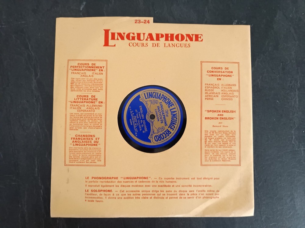 Linguaphone - Gramophone - Language Course - No. 23-24 - English - CAF