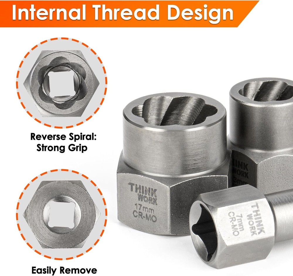 Easy Out Bolt Extractor Kit, 35 PCS Nut Socket Set, 1/4"...