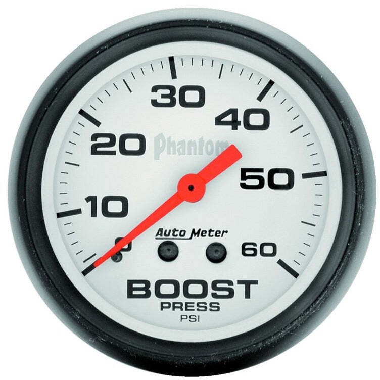 AutoMeter 5705 Phantom 52mm 0-60 PSI Mechanical Boost Gauge