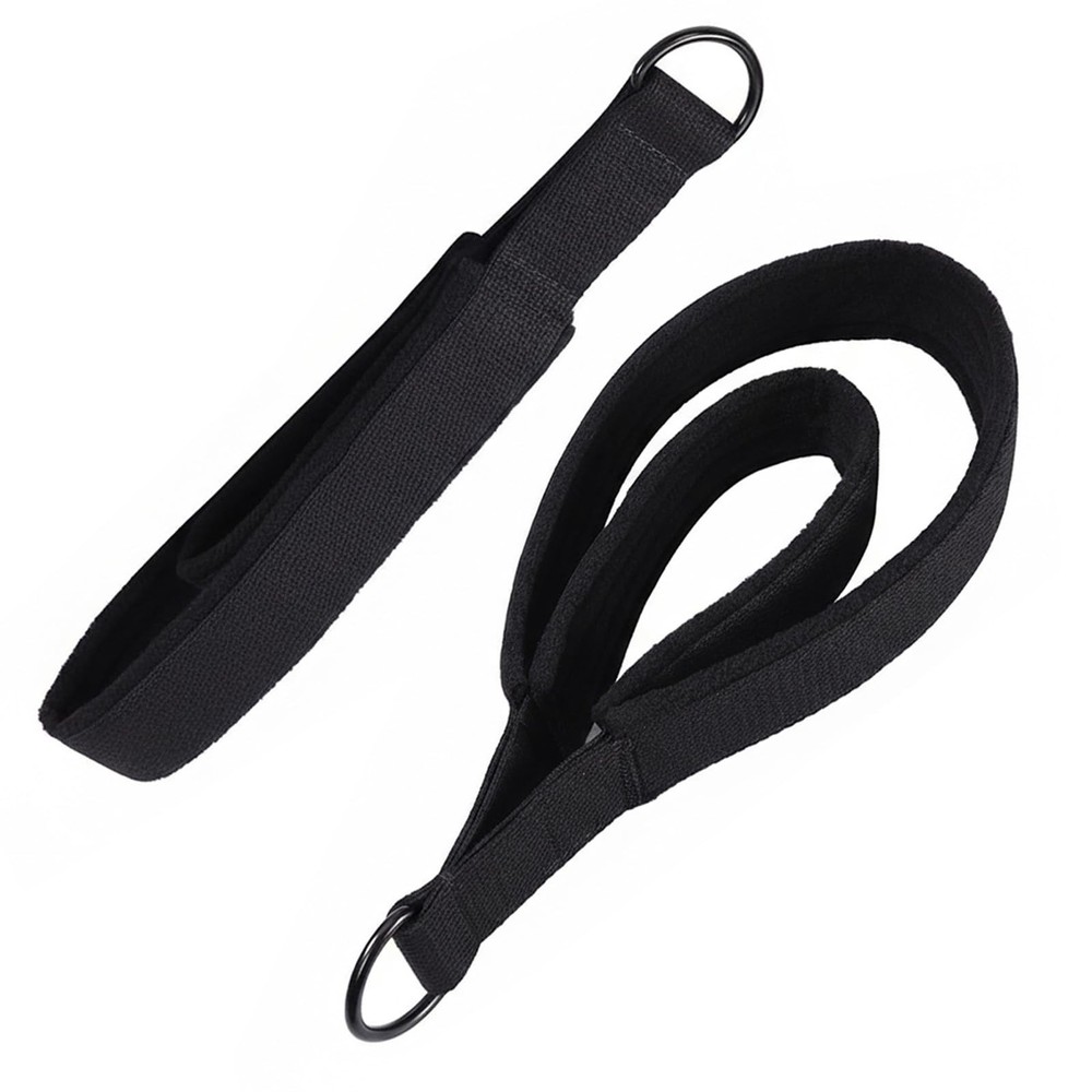 Pilates Double Loop Straps with Extra Padding, Adjustable D Ring Reformer Str...