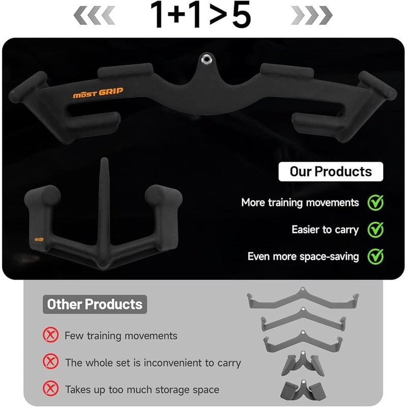 Versatile Lat Pulldown Bar Set Ergonomic Handles Back Workouts Muscle Engagement