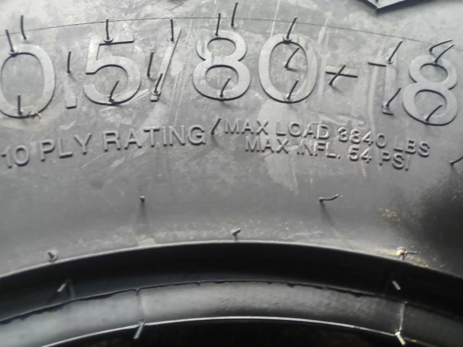 10.5/80-18 TIRE I-3 INDUSTRIAL 10PLY NEW OVERSTOCKS 1058018 10.5 80 18