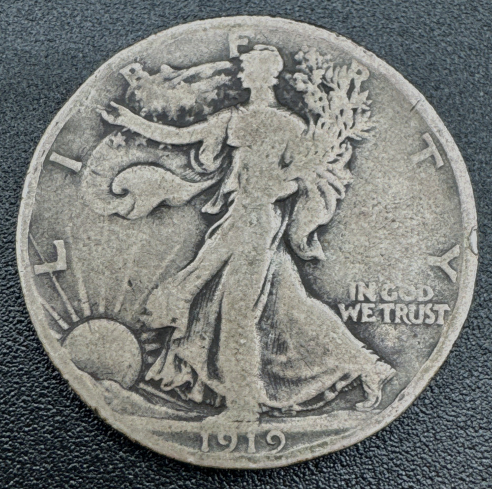 1919-D  WALKING LIBERTY HALF DOLLAR