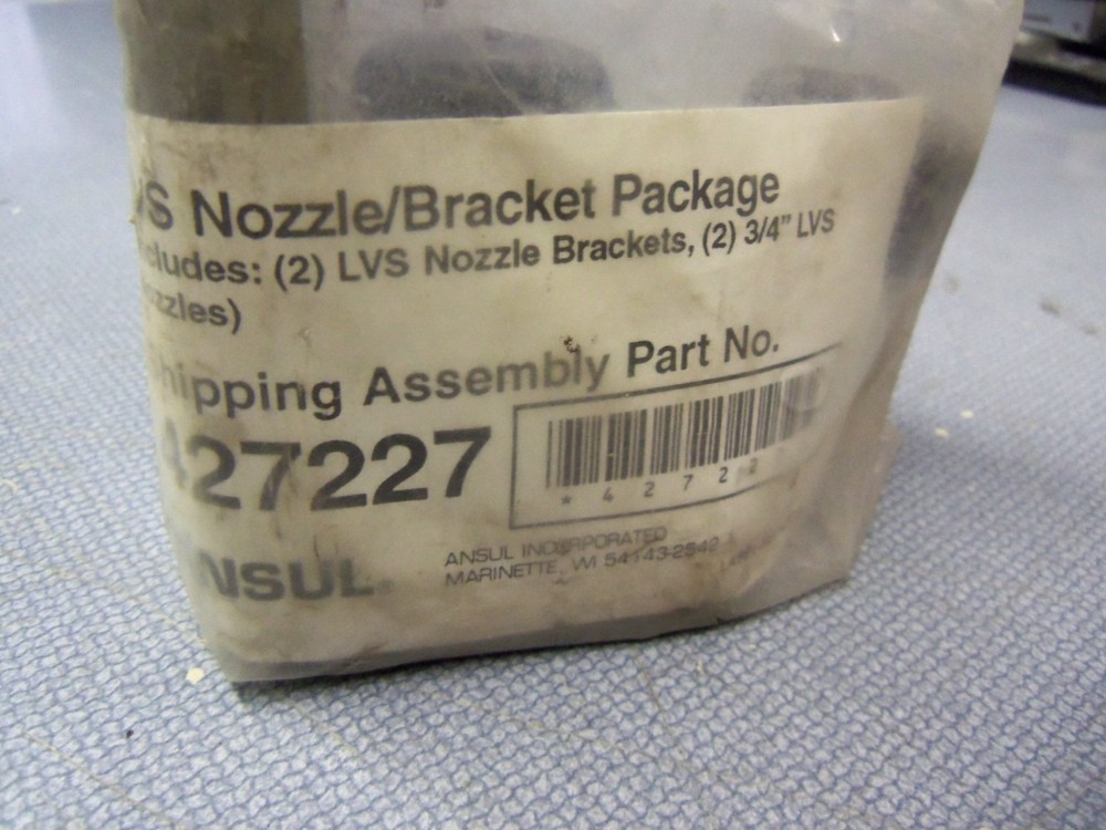 Ansul 427227 LVS Nozzle Bracket Package NEW FREE Ship