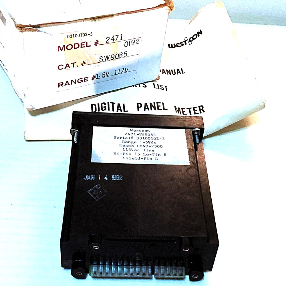 WESTCON 2471-SW9085 DIGITAL PANEL METER 1-5 VDC RANGE