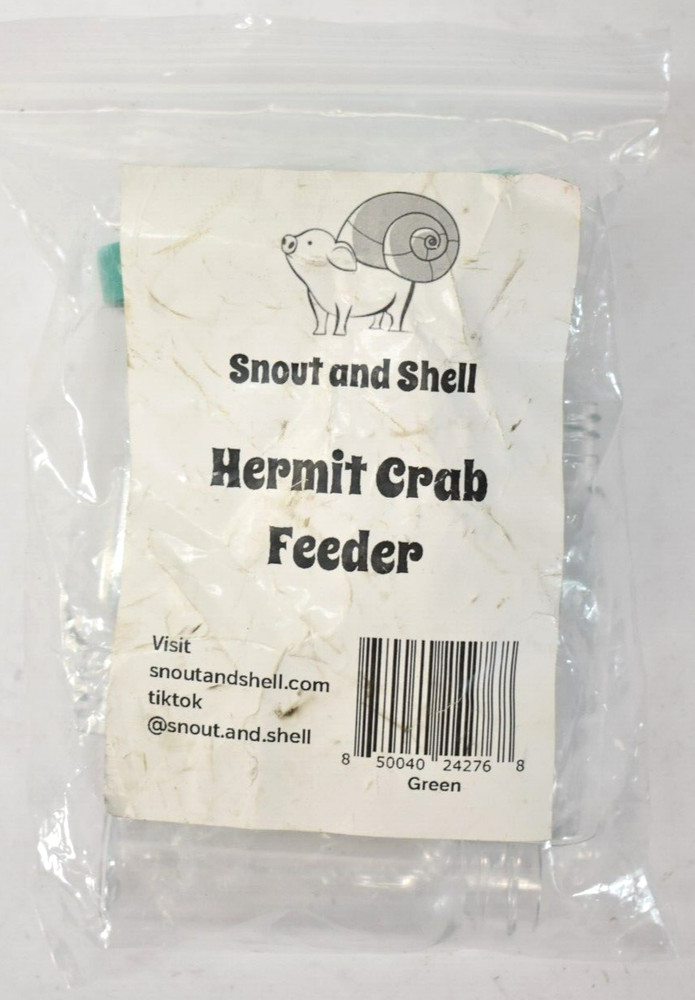 Snout & Shell Hermit Crab Gravity Feeder 3 Pack Set For Greensand Oyster Shell