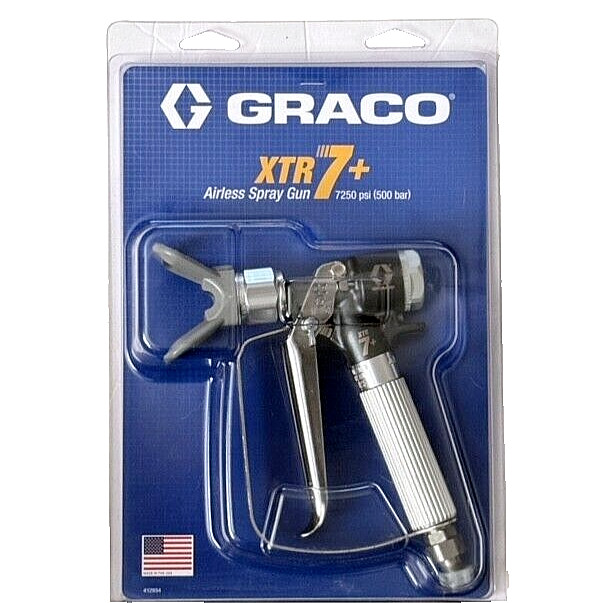 Graco XTR7+ Airless Spray Gun Round Handle 4-Finger Trigger XTR720 NEW 7250 PSI