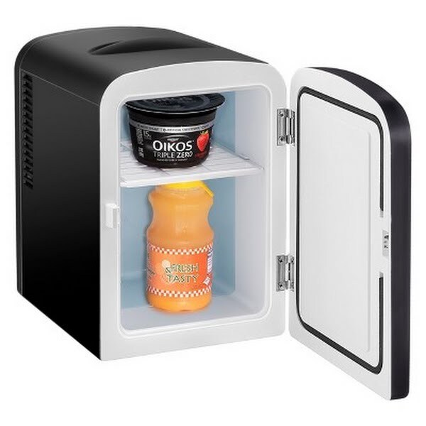 Chefman Mini Portable Personal Fridge 4 Liter Capacity Black