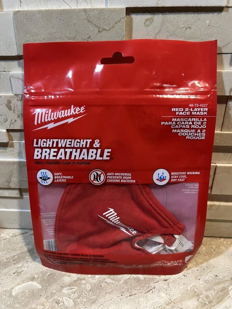 Milwaukee 48-73-4227 Face Mask - Red Single