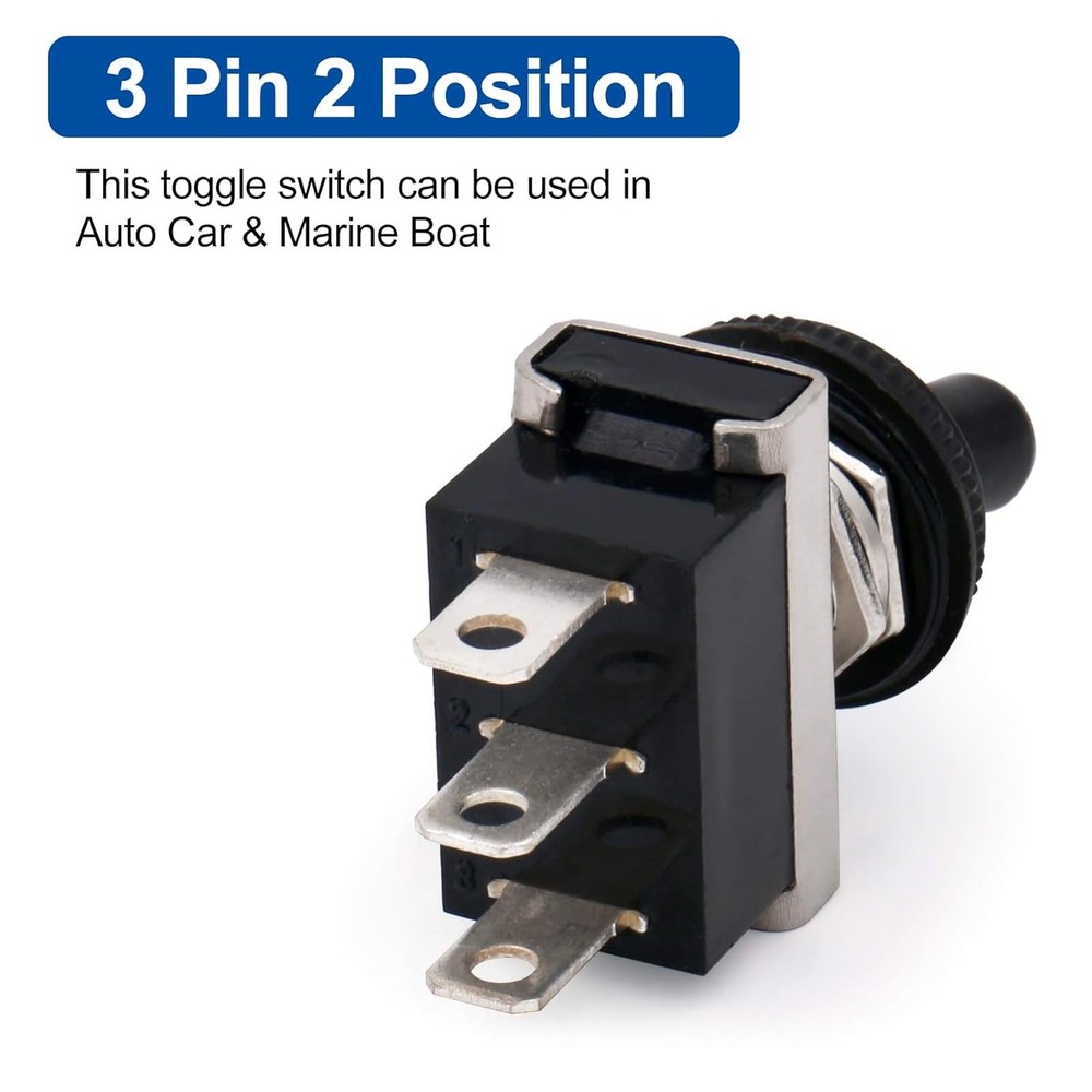 Waterproof toggle switch automotive marine use