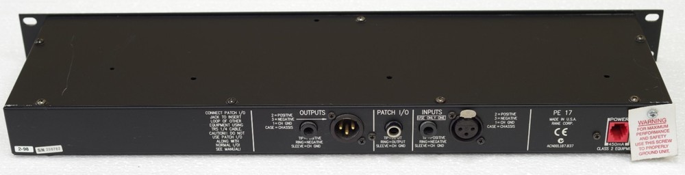 Rane PE17 5-Band Parametric Equalizer (NO POWER SUPPLY)
