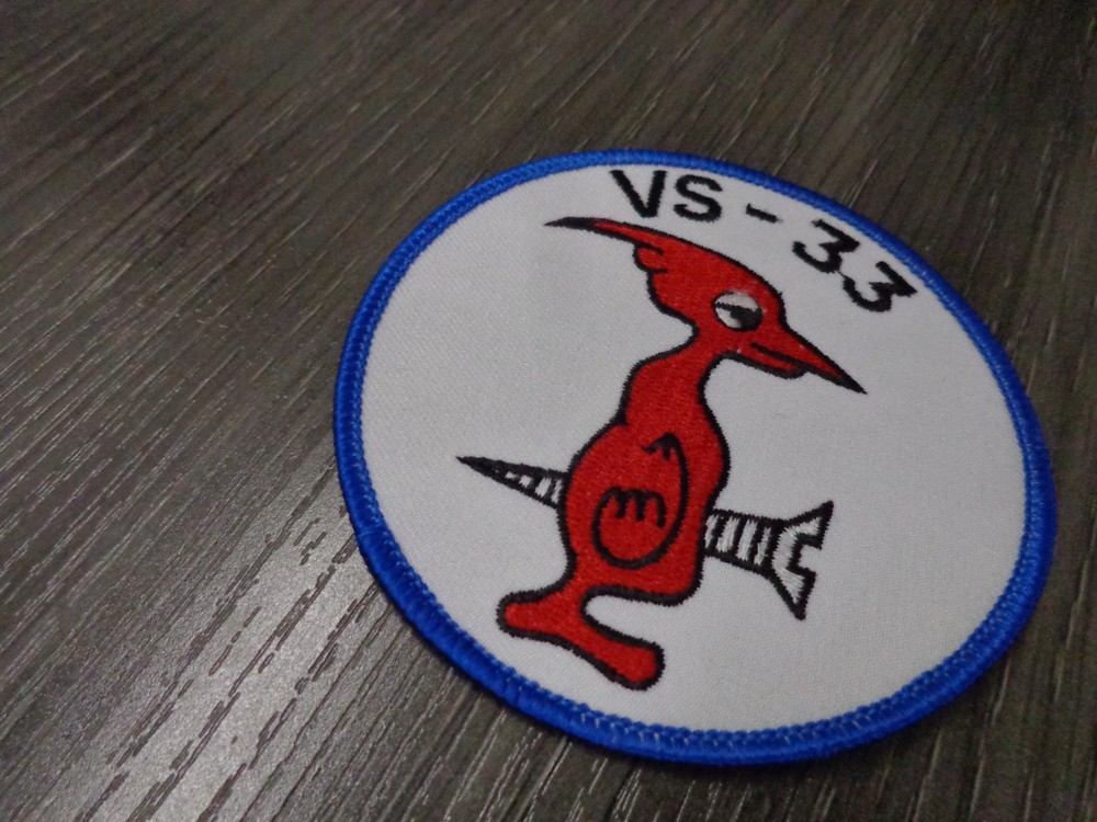 US NAVY VS-33 SCREWBIRD SQUADRON EMBROIDERED PATCH