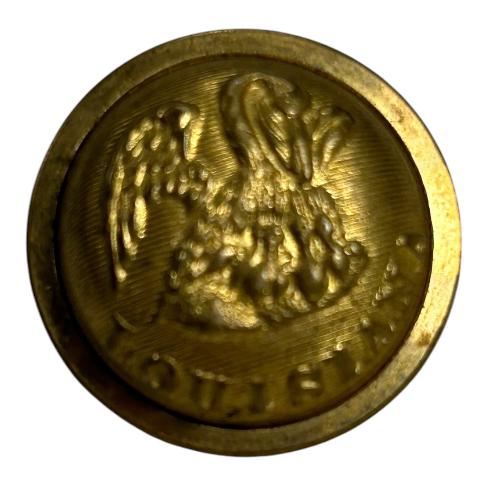 Antique Authentic Louisiana Militia Coat Confederate Post Civil War Button