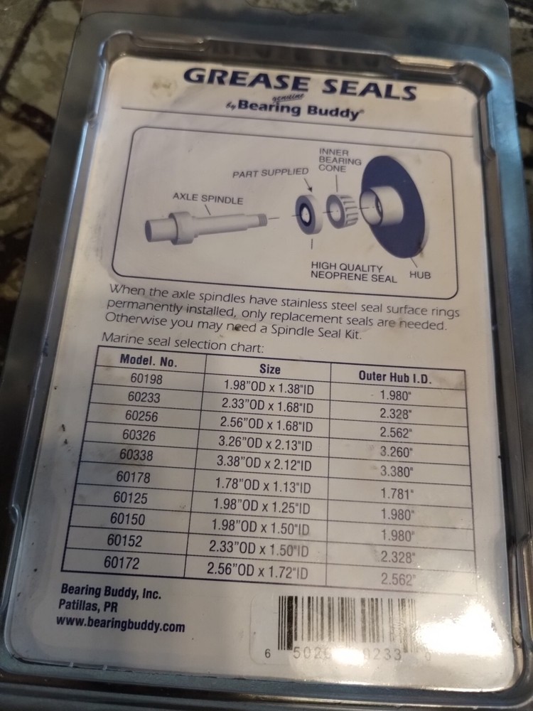 60233 Seal 1 Only Bearing Buddy