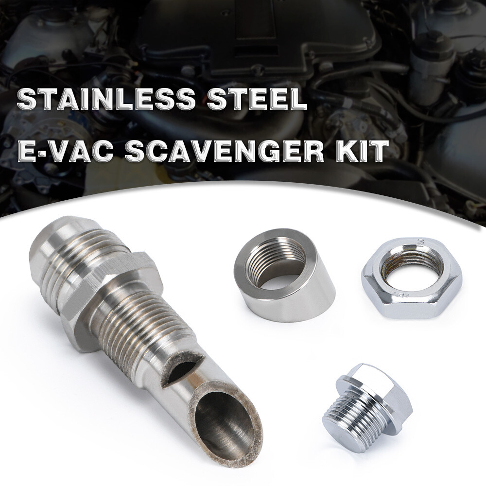 Universal E-VAC Scavenger Kit includes T304 Exhaust Vacuum SS E-VAC fitting