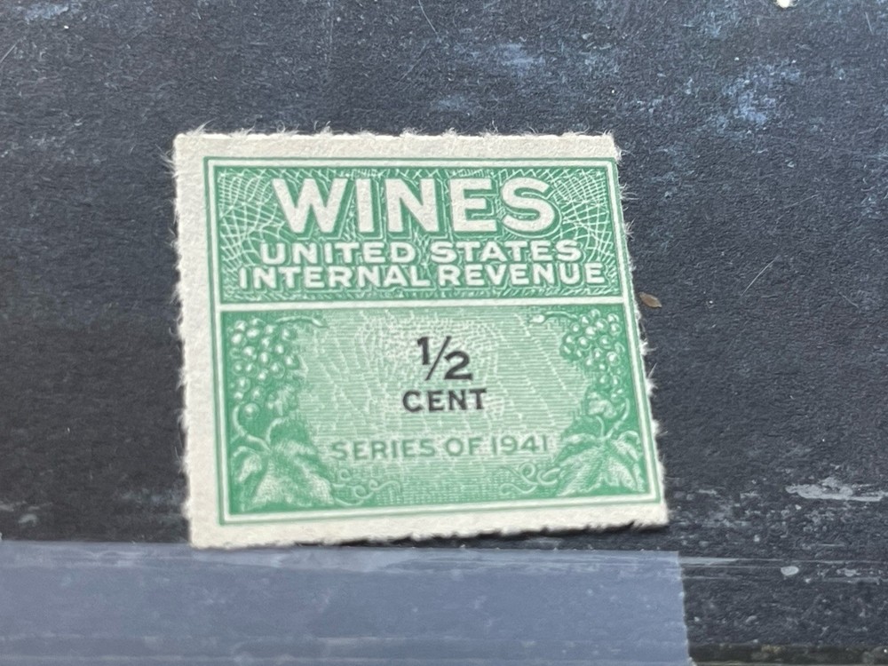 Three US Wine Revenue Stamps 1941 Issue Mint Hinged