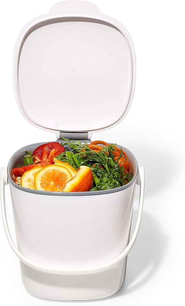 Good Grips Easy-Clean Compost Bin, White - 0.75 GAL