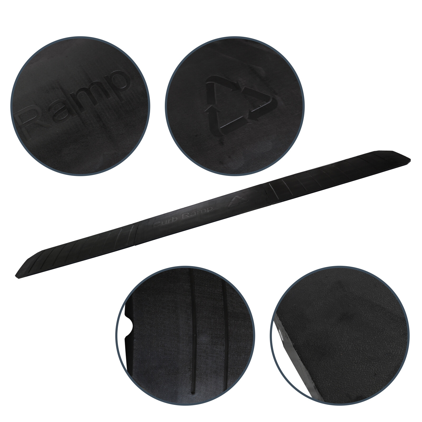 3 Pcs Expandable Driveway Curb Ramps Rubber Threshold for Car Truck SUV